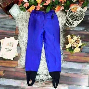 Vintage Schoeller White Stag Wool Blend Ski/Wintersport Pants w/ Foot Straps, 6